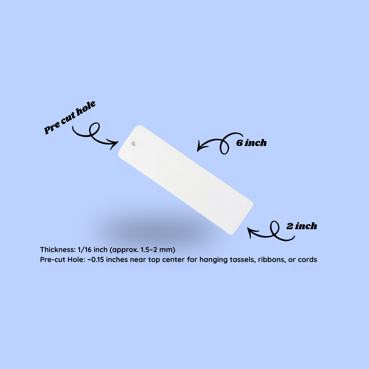 Blank Acrylic Bookmarks
