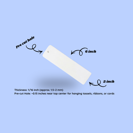 Blank Acrylic Bookmarks