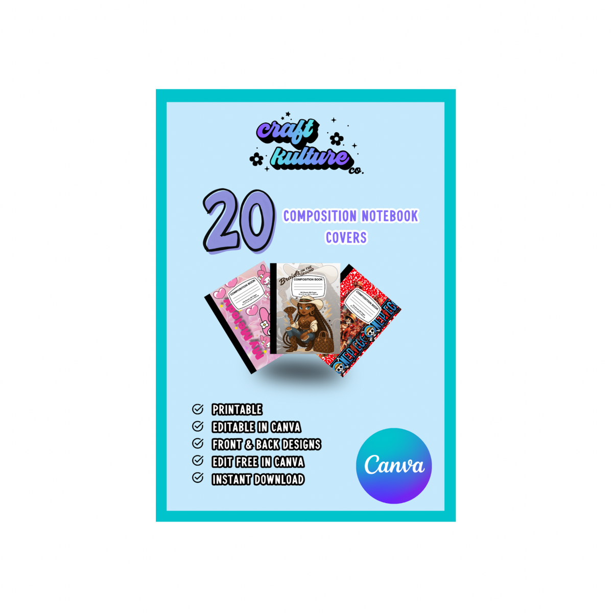 Composition Book Covers (Mix Bundle)